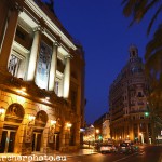 La calle de las barcas: Teatro Principal y Banco de Valencia, por Archerphoto