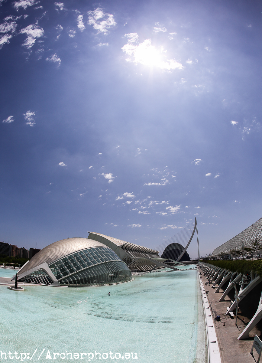 Ciudad de las Artes y las Ciencias de Valencia de Santiago Calatrava. Foto: Archerphoto