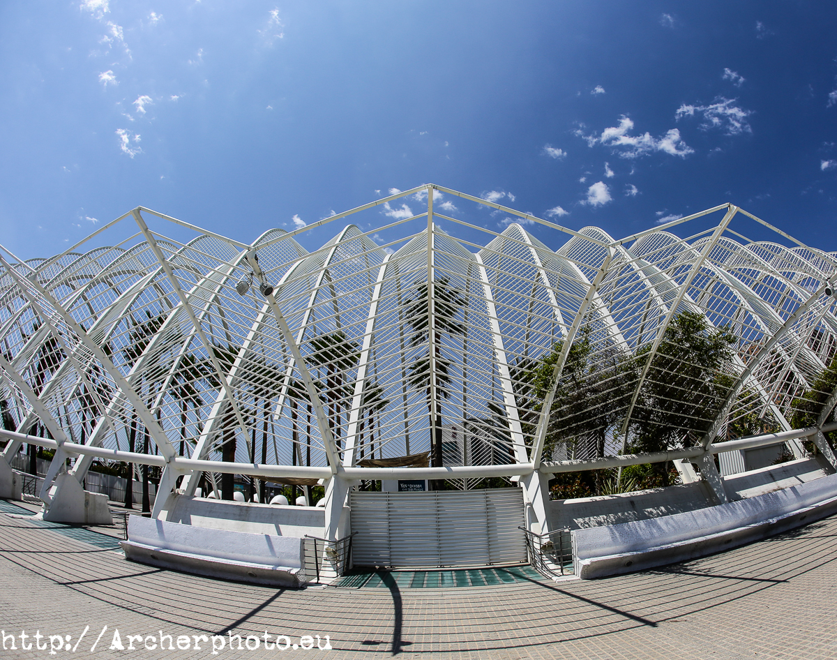 Umbracle, el jardín de la Ciudad de las Artes y las Ciencias de Valencia de Santiago Calatrava. Foto: Archerphoto