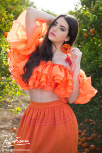 Fotografía de moda - Valencia - Pier Franco - Vestido naranja