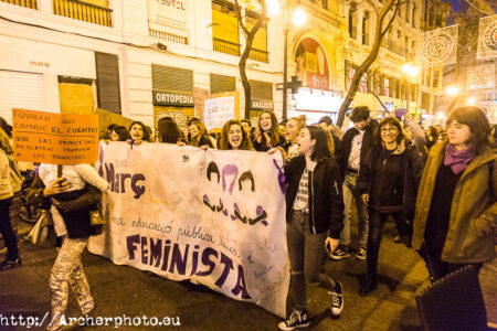 Día de la Mujer 2018 en Valencia, España,Fotografía: Archerphoto, professional photographer