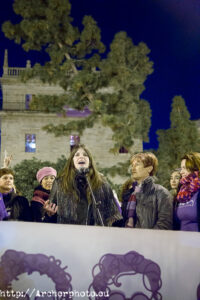Día de la Mujer, Valencia, España, 2018, Plaza de la Virgen, Valencia