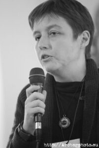 Elena Sanz de Galdeano en Hispacón 2019, en València Elena Sanz de Galdeano en Hispacón 2019, en València